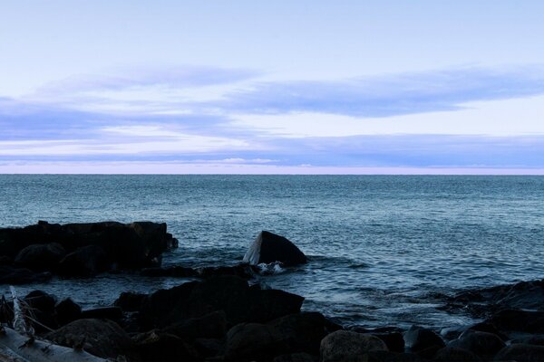 The ocean coast. Europe. Stones