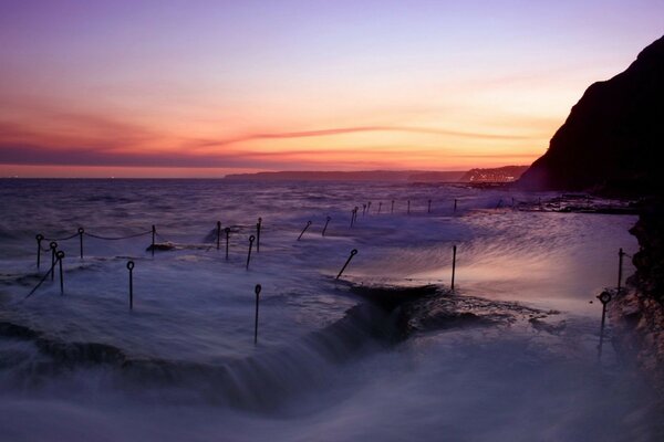 Beautiful sunset from the seashore