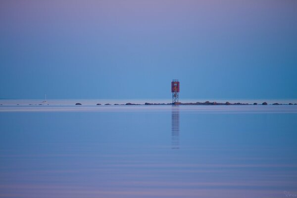 Fusion de l eau et du ciel. Horizon