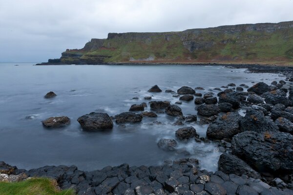 The seashore on a cloudy day