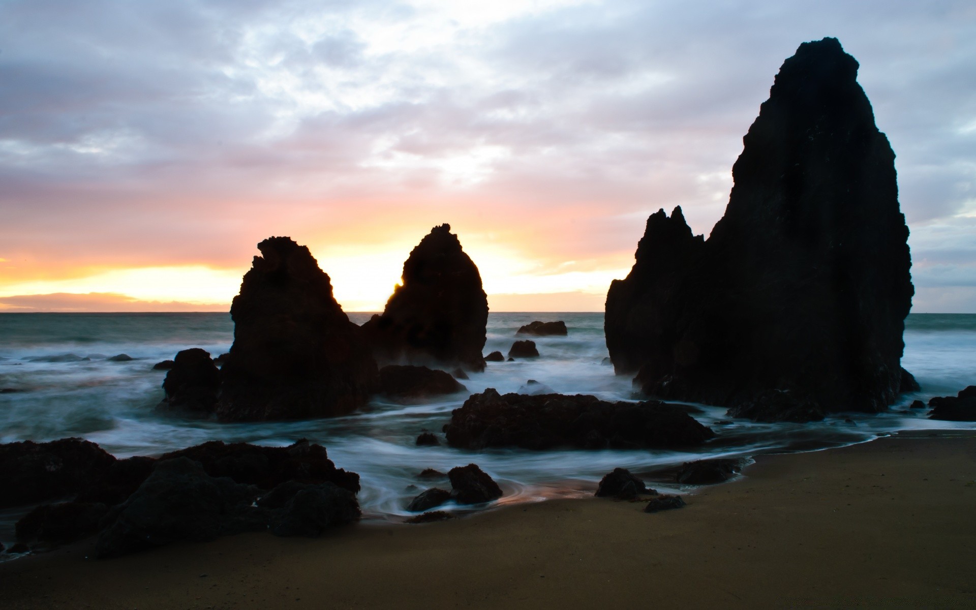 meer und ozean sonnenuntergang strand wasser dämmerung dämmerung abend ozean meer meer sonne landschaft landschaft brandung reisen rock hintergrundbeleuchtung