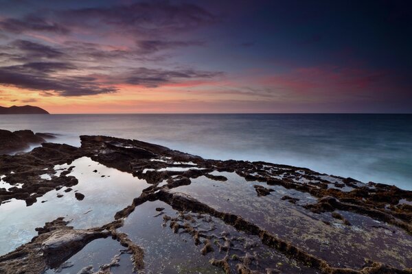 Incredible sunset sea landscape