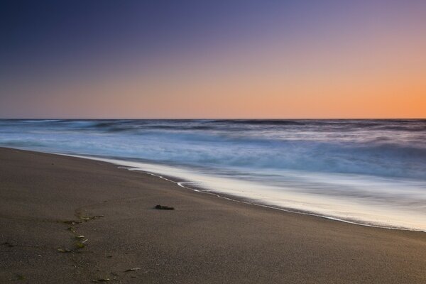 Soothing view of the sea at sunset