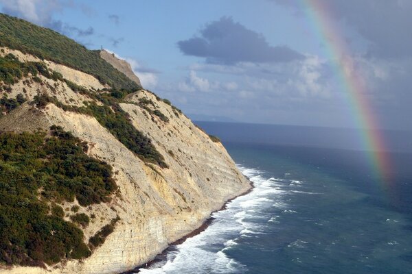 Scala arcobaleno dall oceano al cielo