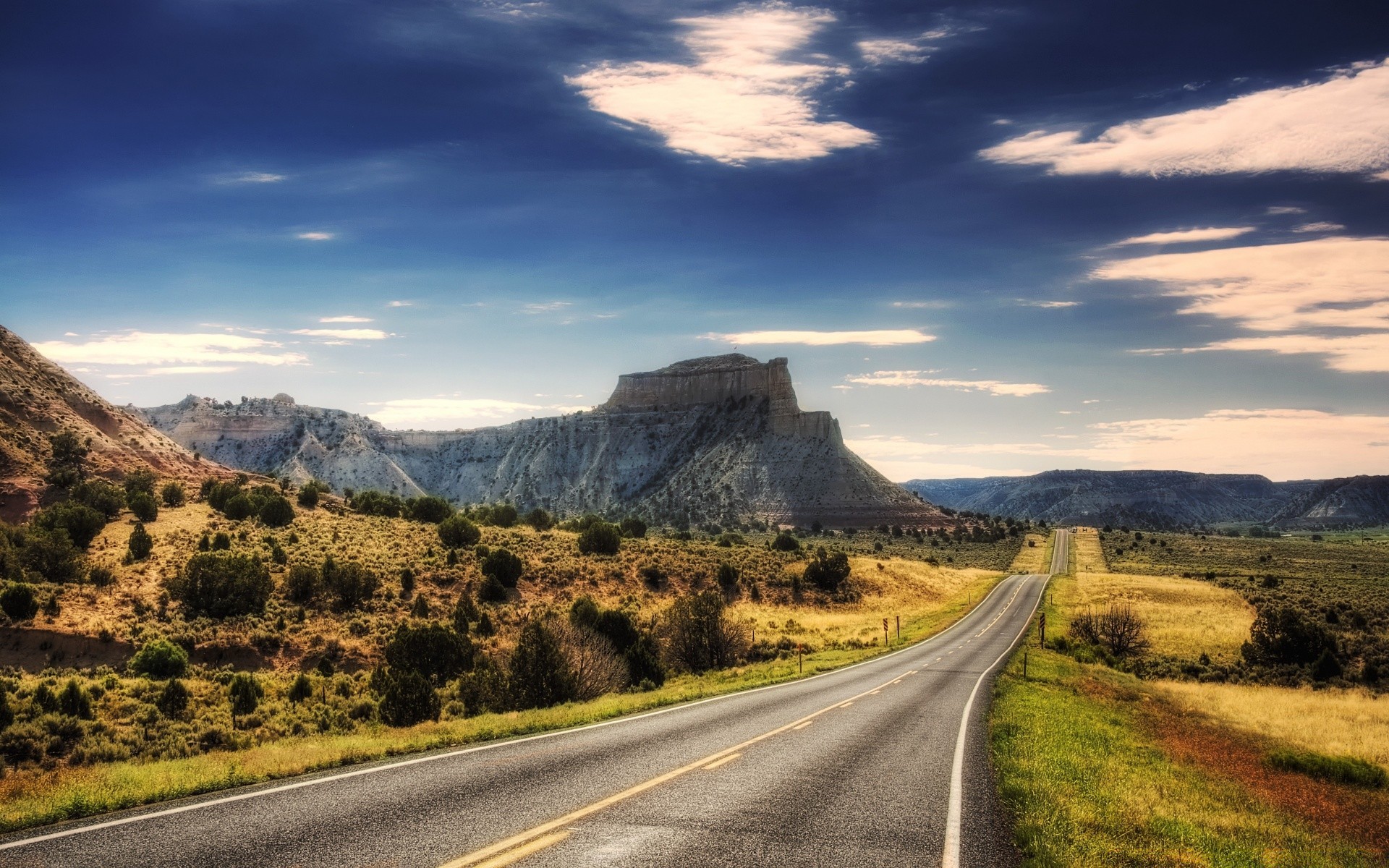 desert road travel landscape sky mountain highway nature outdoors asphalt scenic guidance hill rural countryside