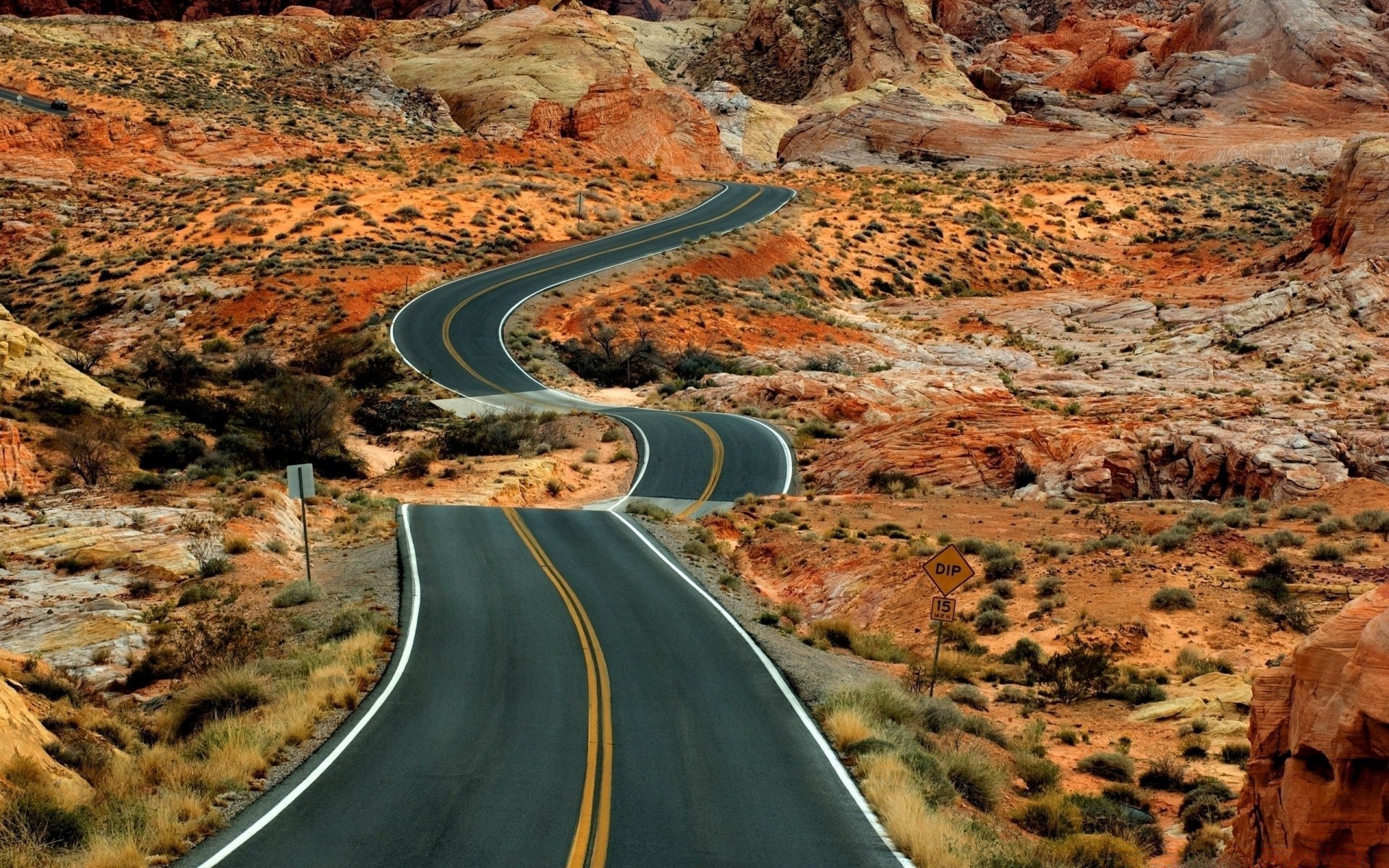 desert travel road highway landscape outdoors nature transportation system rock scenic