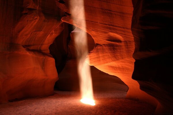 Light in the desert blurred background