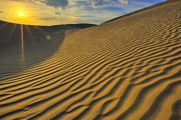 Désert aride sable mou