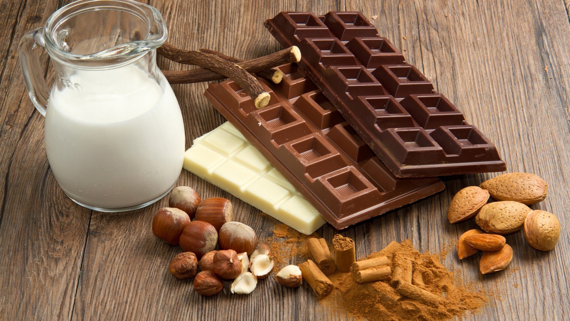 chocolat lait alimentaire bois doux délicieux écrou en bois sucre bonbons alimentaire boire cannelle rustique rafraîchissement ingrédients délicieux crème