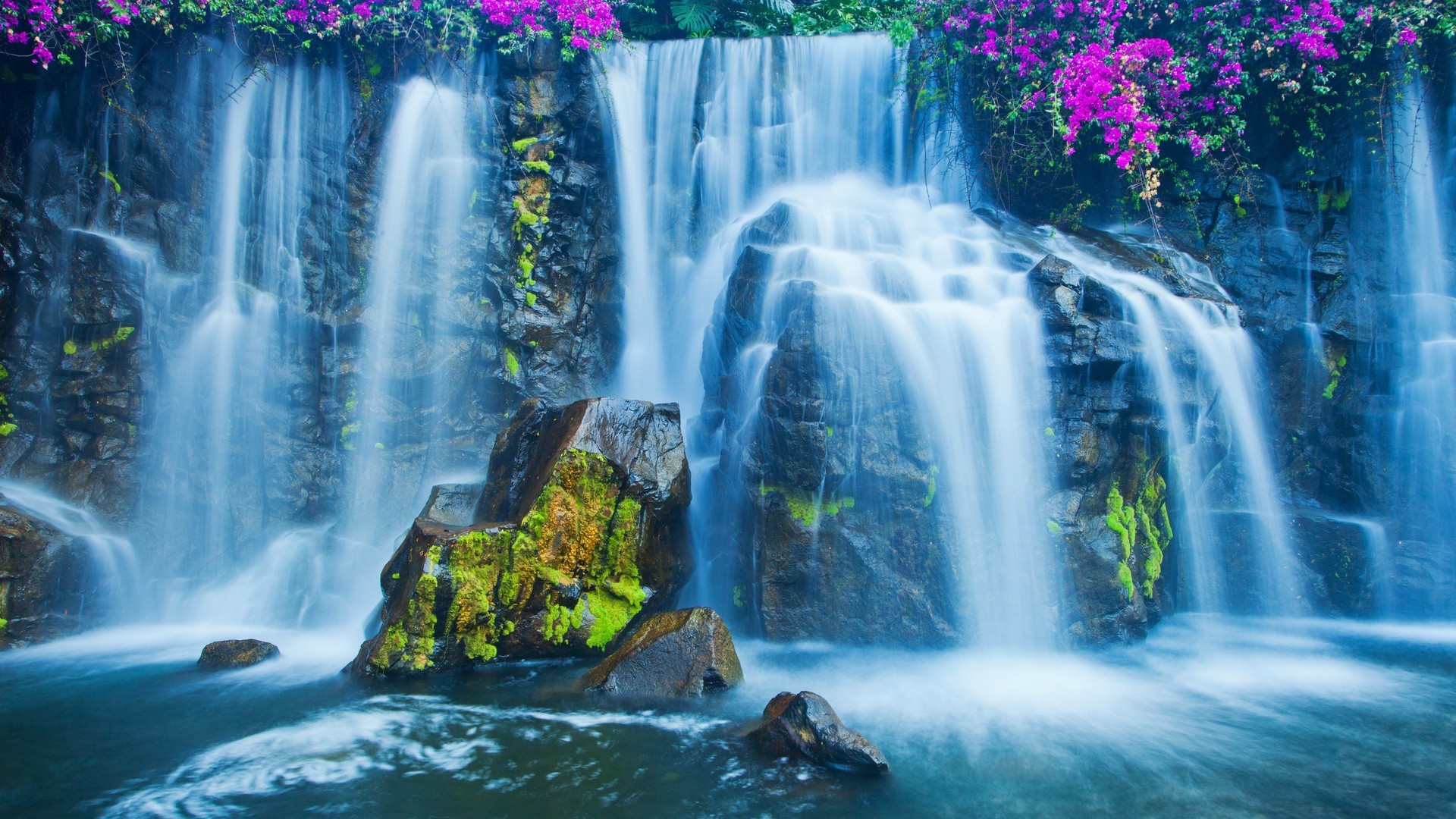 waterfalls water waterfall splash cascade stream wet nature fall river flow travel motion outdoors purity summer park pool beautiful clean