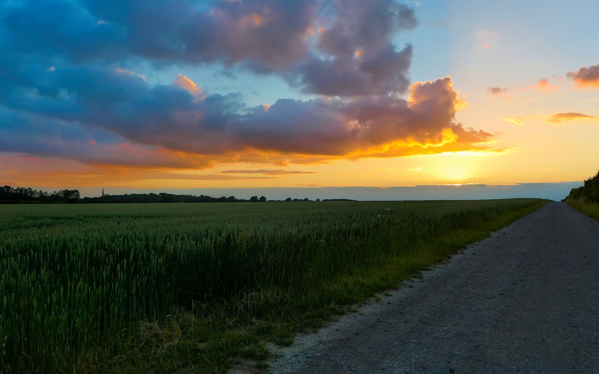 paysage paysage ciel nature rural coucher de soleil campagne soleil champ aube herbe à l extérieur l agriculture été horizon route beau temps ferme