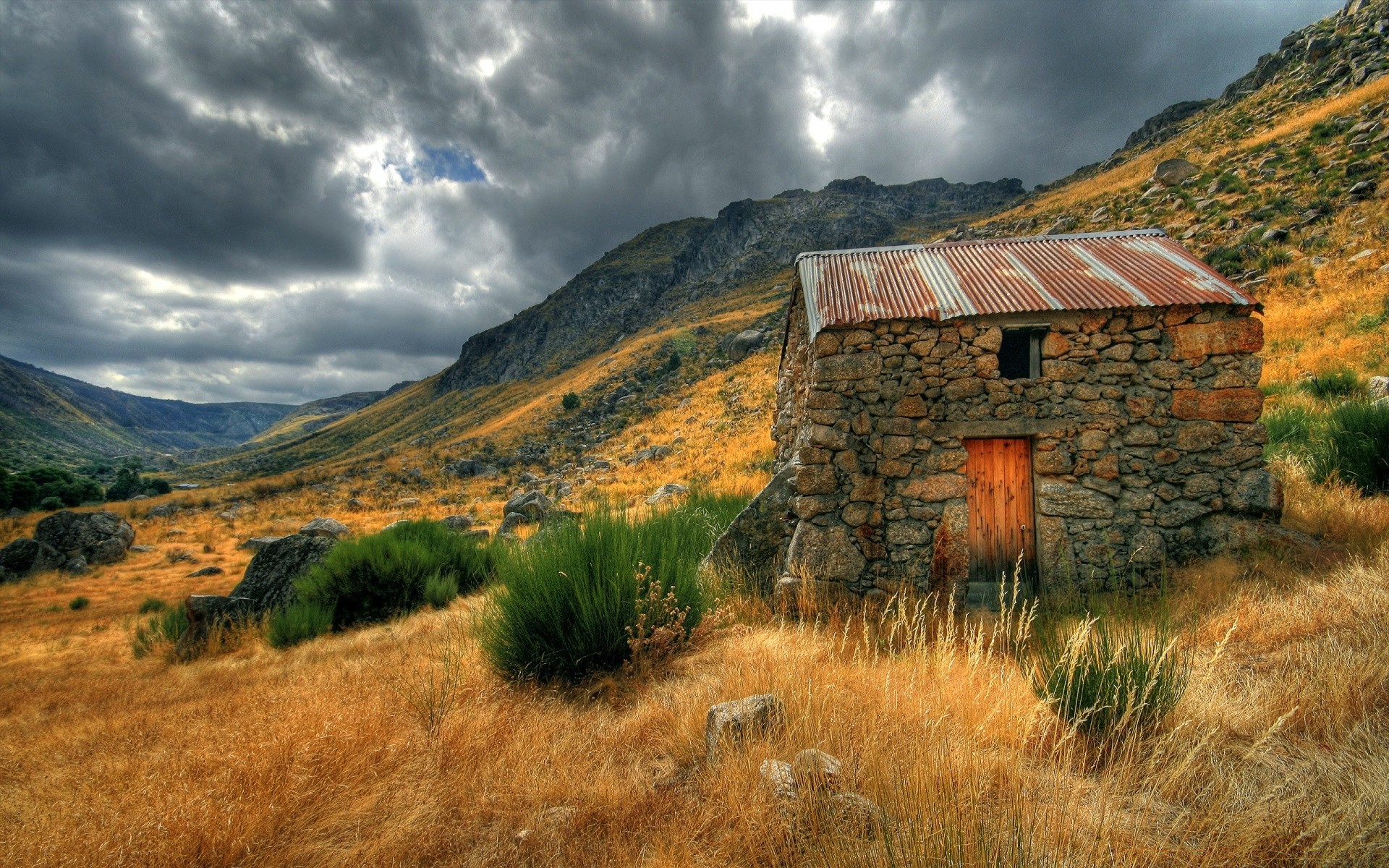 landscapes landscape travel mountain outdoors sky house nature hill scenic grass