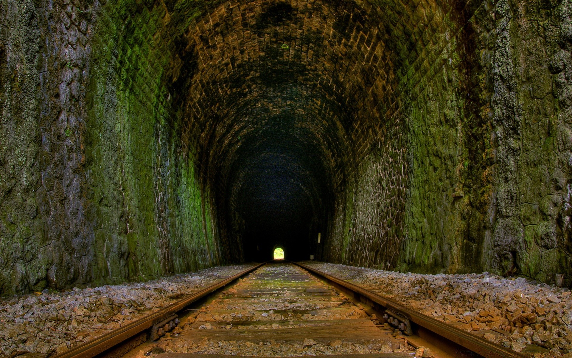 landscapes tunnel tube guidance travel light cave passage dark road railway wood nature track old