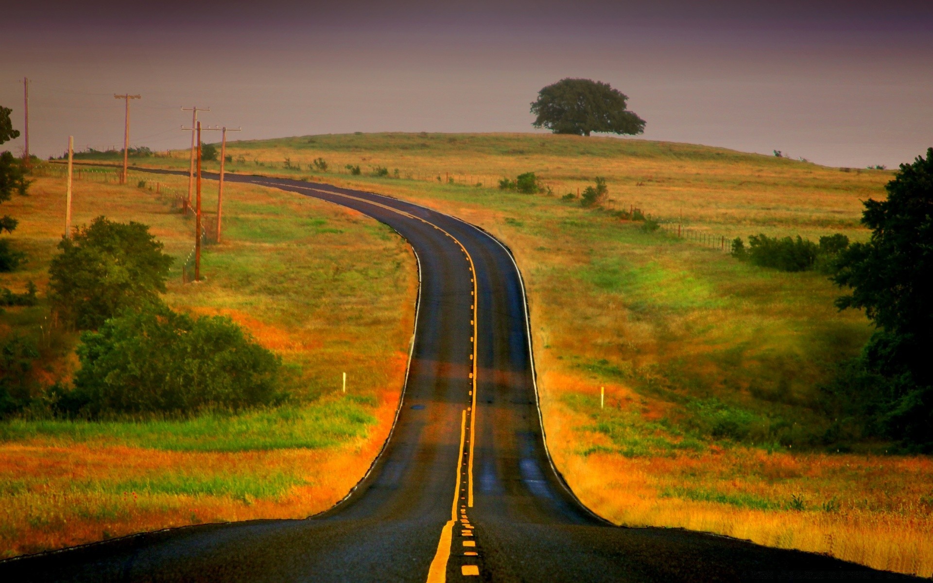 landschaft straße landschaft himmel autobahn reisen transportsystem im freien führung sonnenuntergang natur baum feld