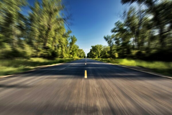 High-speed background with a road image