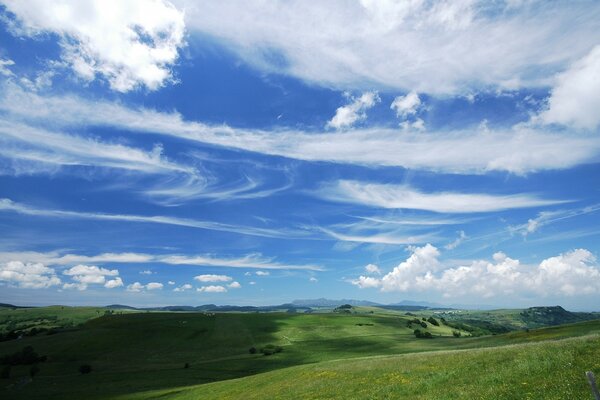 Schöner blauer bewölkter Himmel