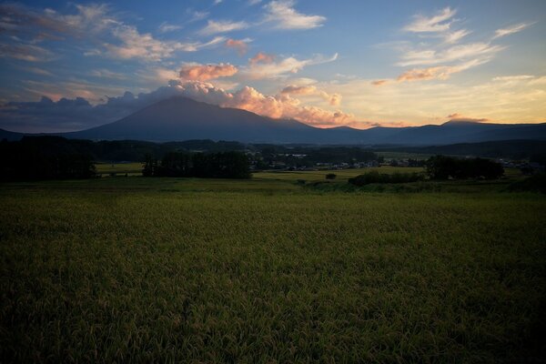 Landscapes of the sky at sunset and dawn