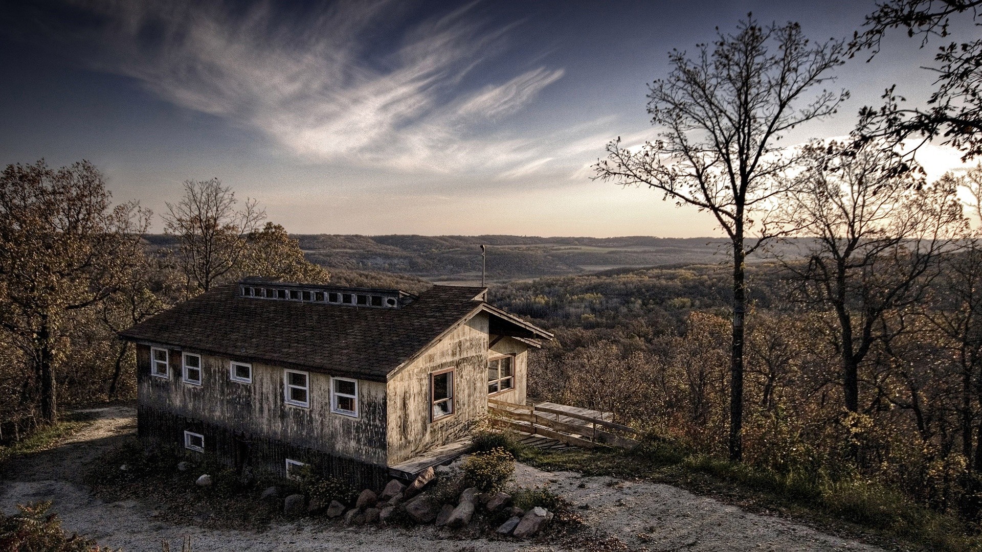 landscapes abandoned sky landscape outdoors architecture travel wood tree old building