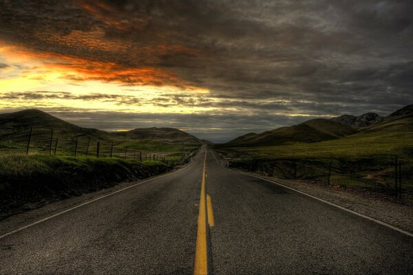 The road to an endless journey. Dream