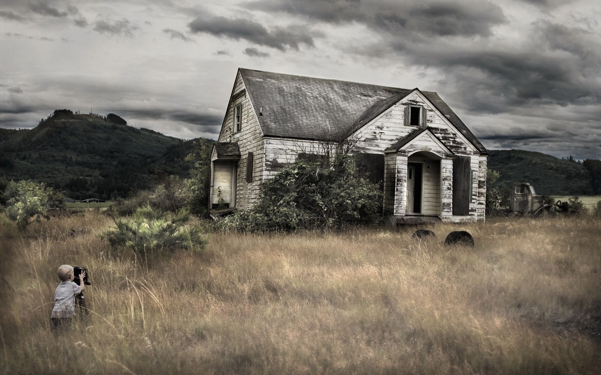 cenário galpão abandonado fazenda casa paisagem país grama casa casa rural céu campo campo casa rústico agricultura ao ar livre