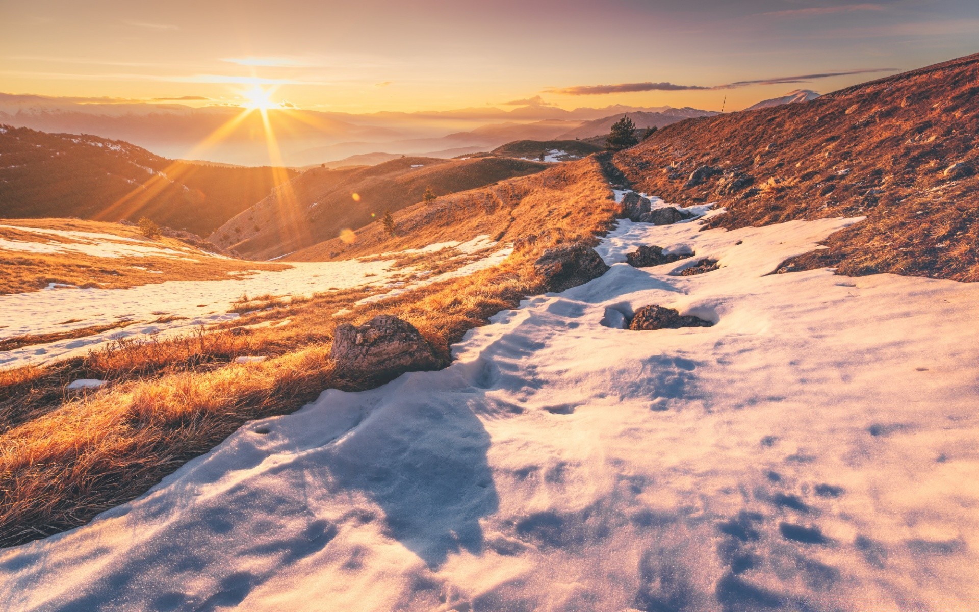 mountains sunset landscape nature sky dawn mountain water travel snow outdoors evening winter desert dusk fair weather