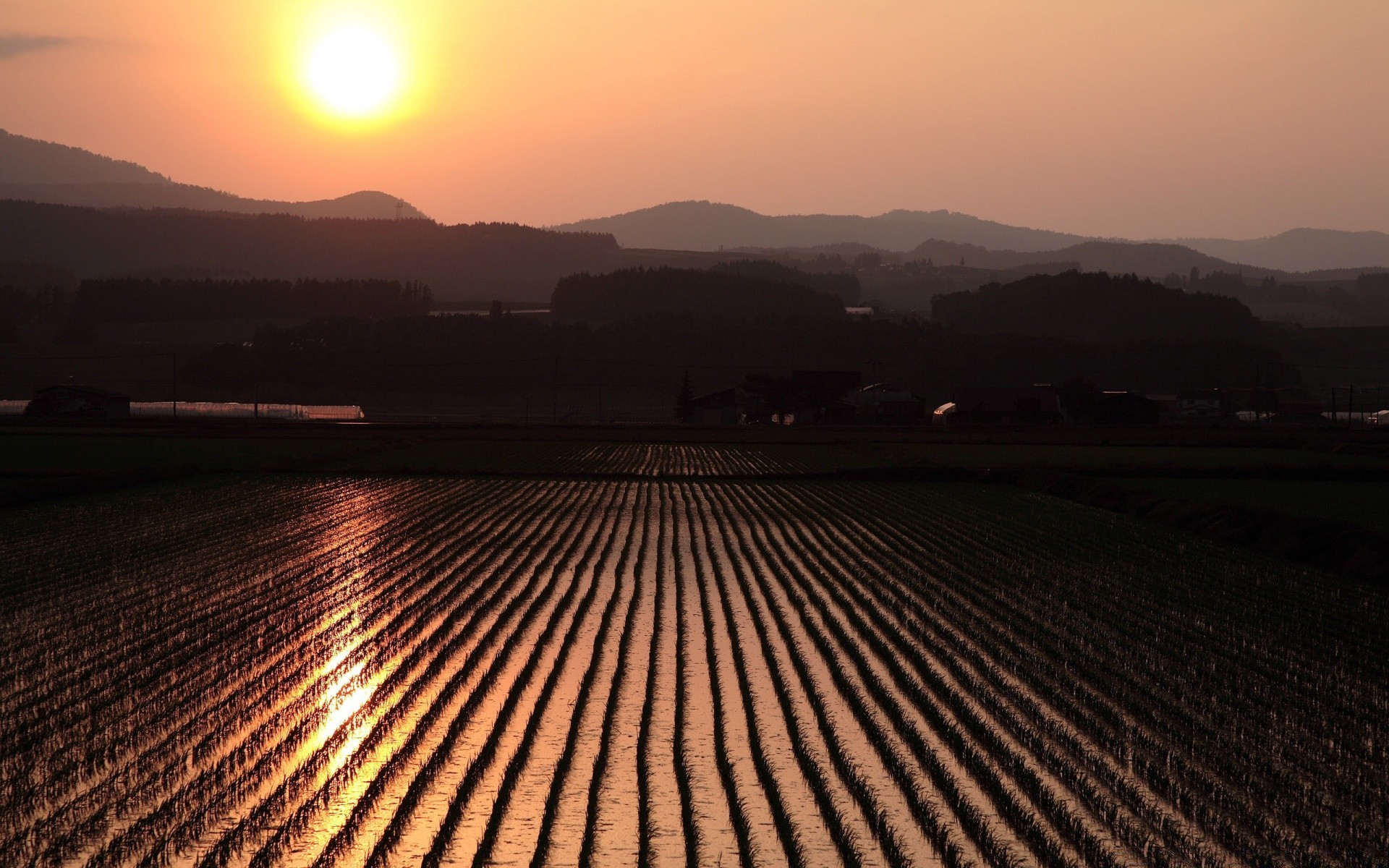 paysage coucher de soleil aube soleil soir voyage nature crépuscule paysage à l extérieur ciel beau temps terres cultivées lumière eau