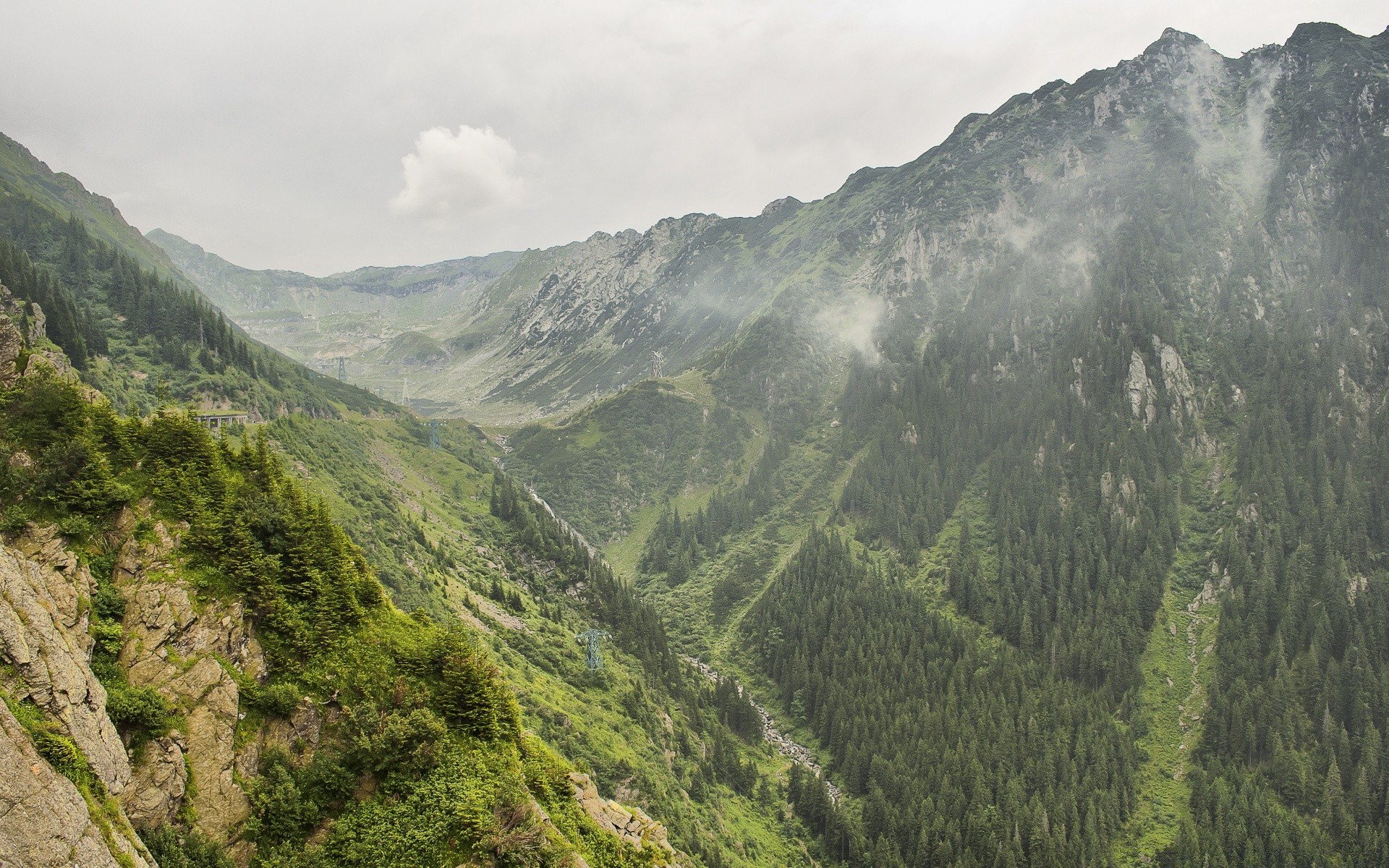 mountains mountain travel nature landscape outdoors valley wood sky scenic rock tree hill daylight fog summer