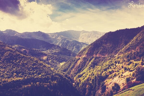 Très beau paysage de montagne