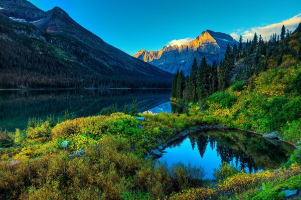 Landschaft. Die Natur. Die Berge. Der Fluss