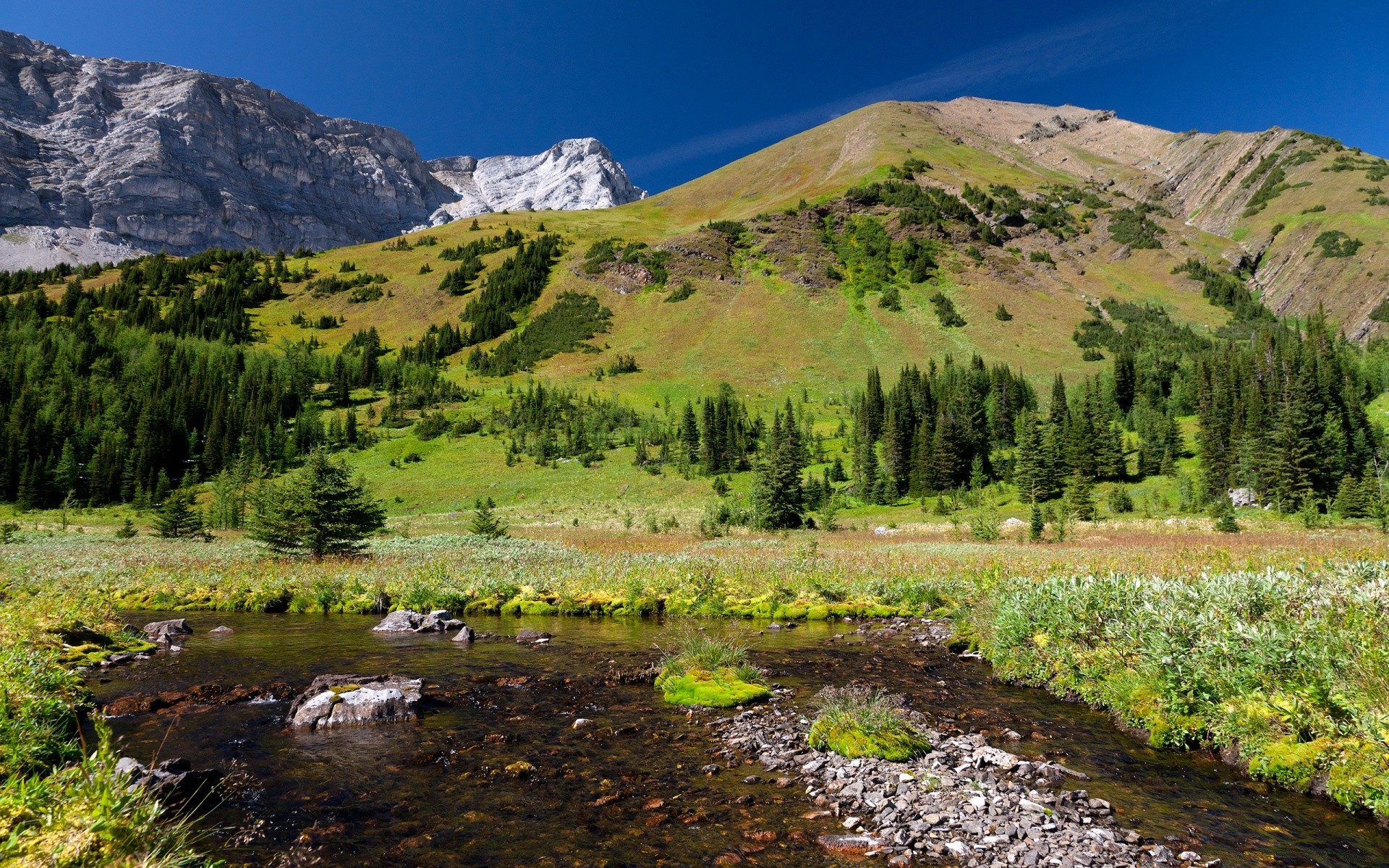 mountains mountain landscape travel nature outdoors sky water scenic valley lake wood rock snow mountain peak tree hike grass daylight