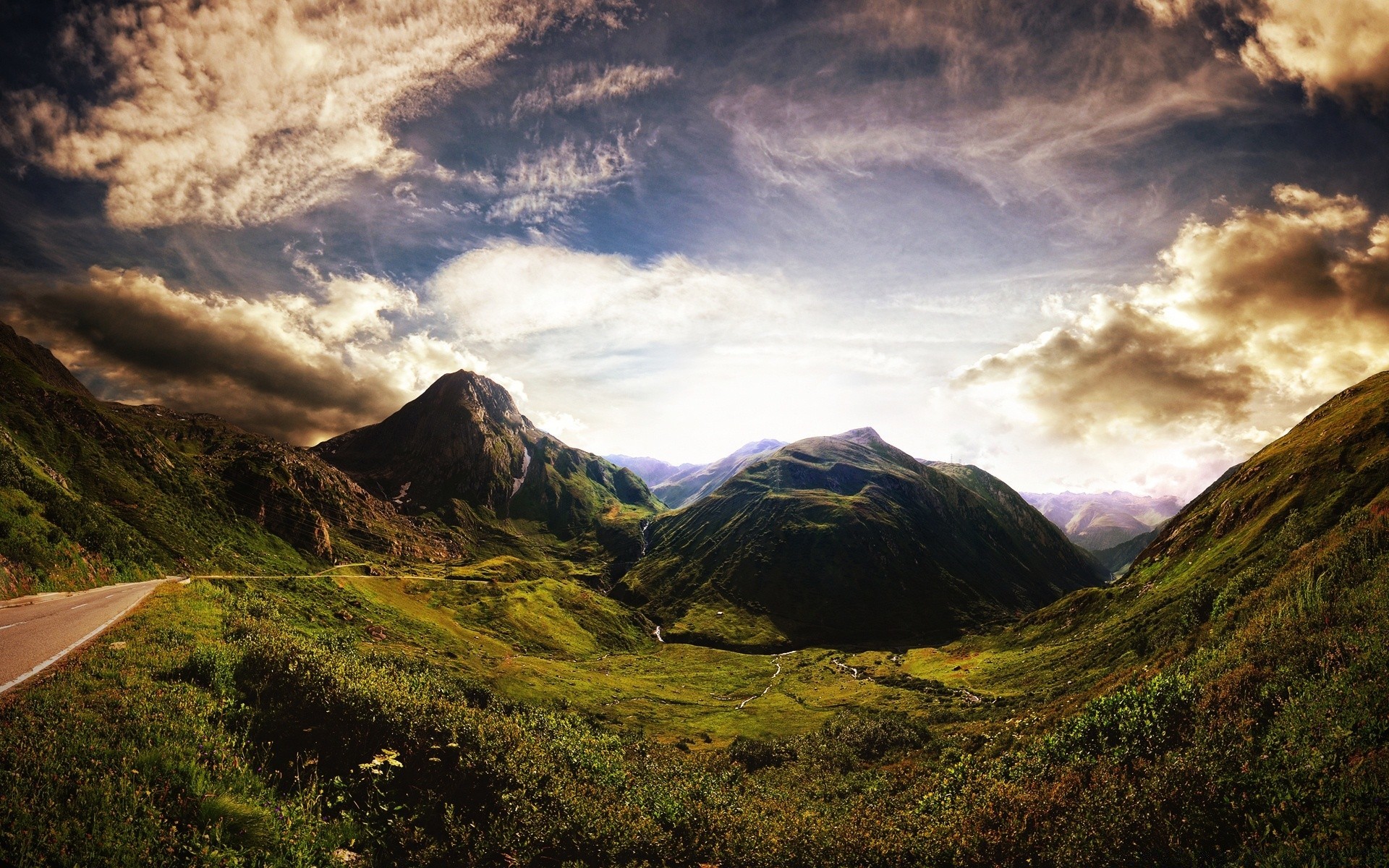 mountains mountain travel landscape sky nature sunset outdoors dawn valley snow