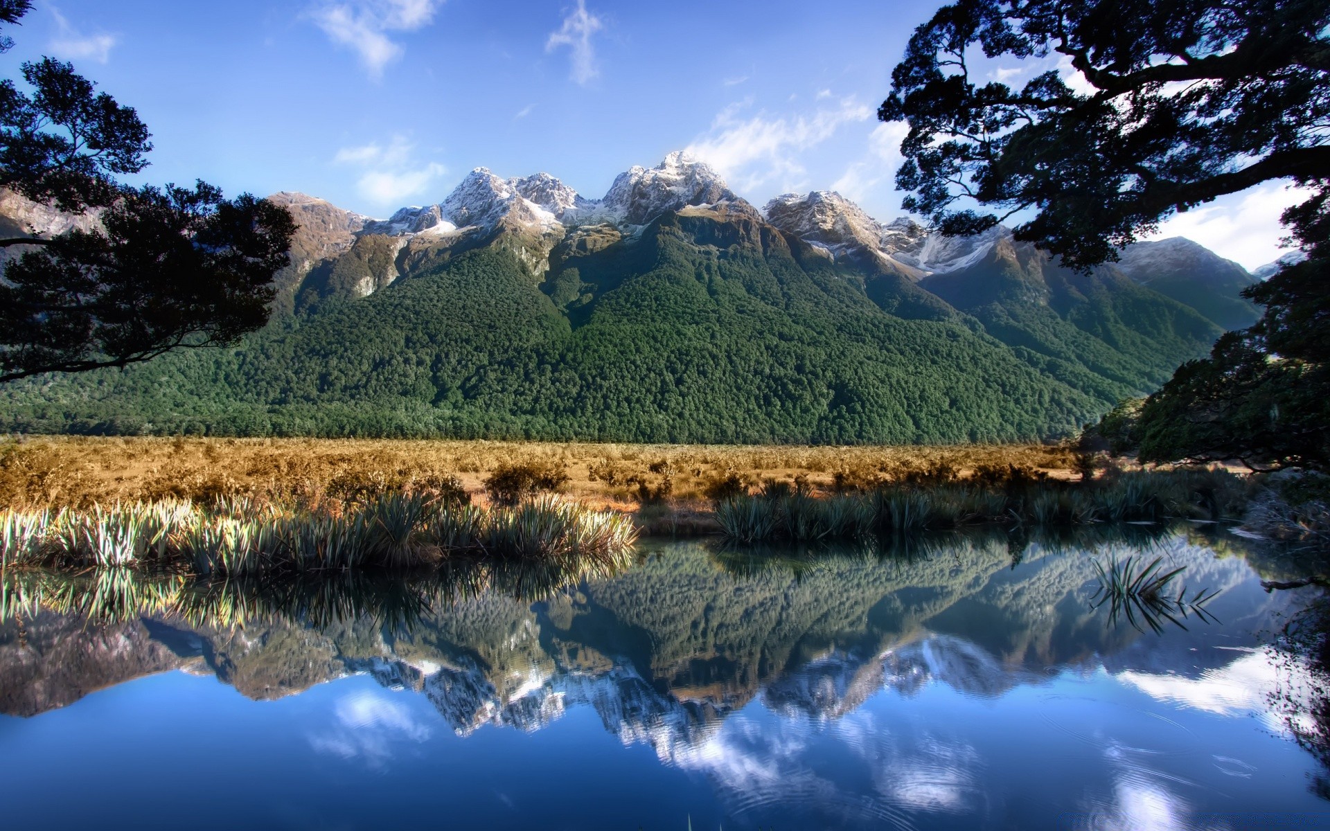 mountains water landscape travel nature outdoors sky mountain wood scenic tree lake river reflection