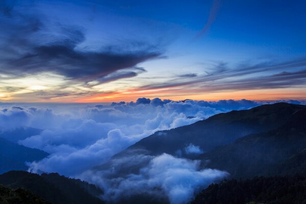 View from the altitude of a mountain eagle