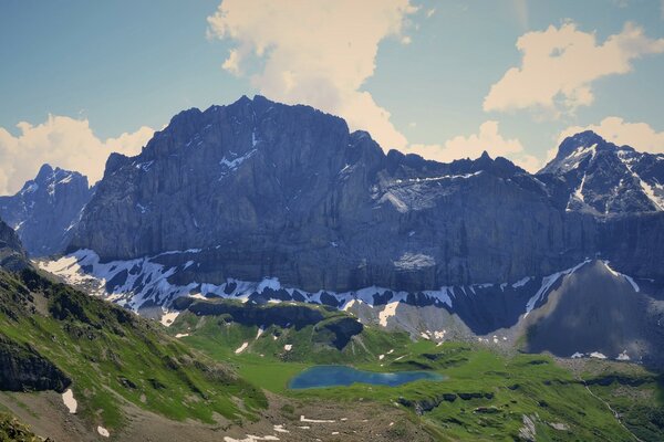 High mountains with snow on them