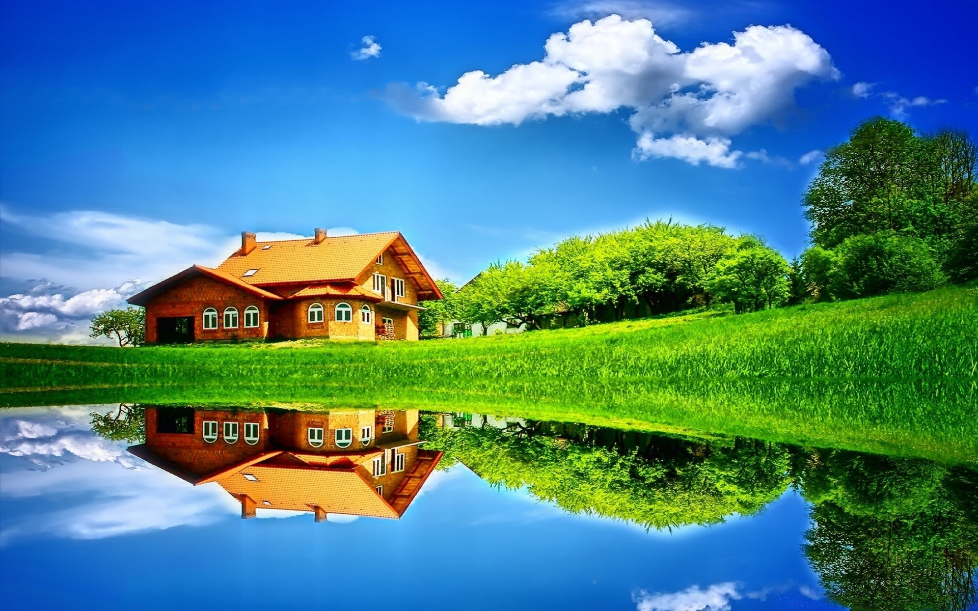 lago casa all aperto natura cielo erba estate nube viaggi rurale paesaggio albero prato legno