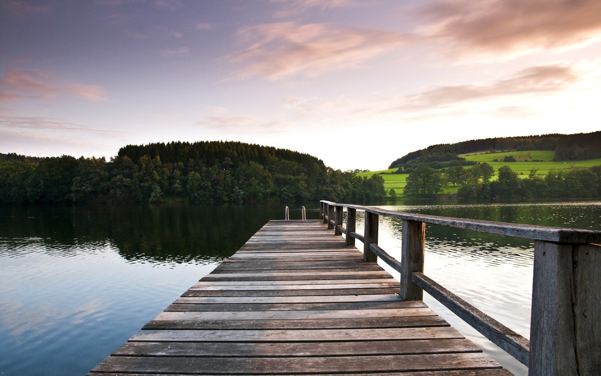 see wasser fluss brücke landschaft natur holz himmel reisen im freien baum reflexion sommer promenade dämmerung wolke sonnenuntergang