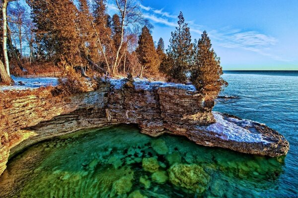 Золотая осень. Чистая вода. Пейзаж