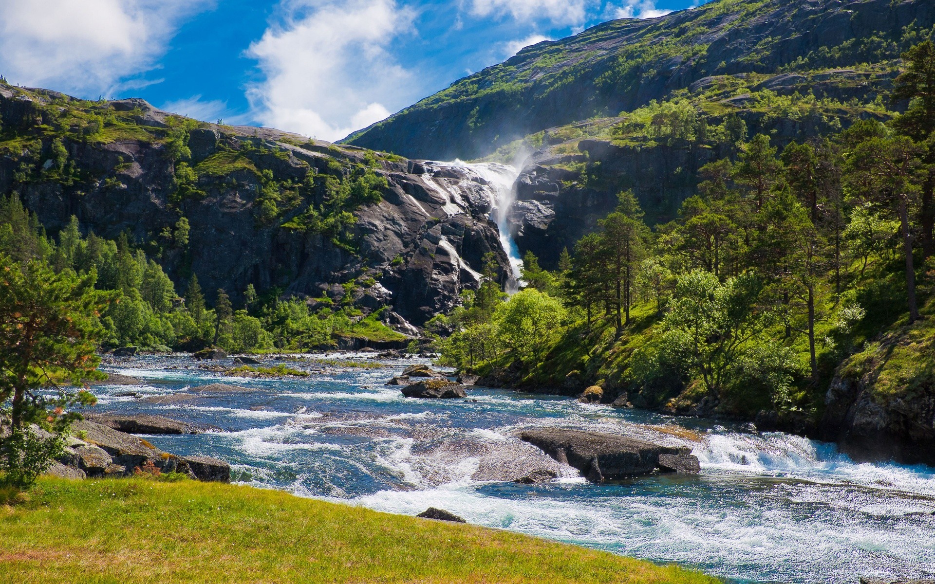 mountains water travel landscape nature mountain rock outdoors sky scenic river summer tree wood tourism