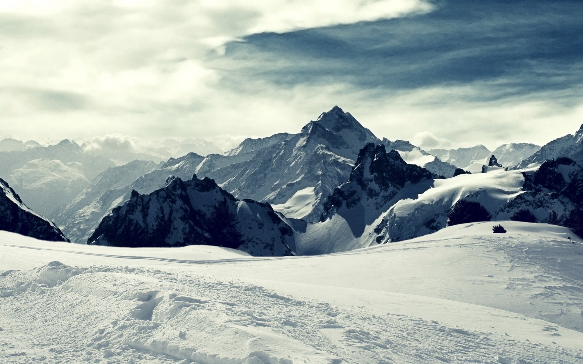 berge schnee berge winter eis gletscher kälte berggipfel pinnacle malerisch