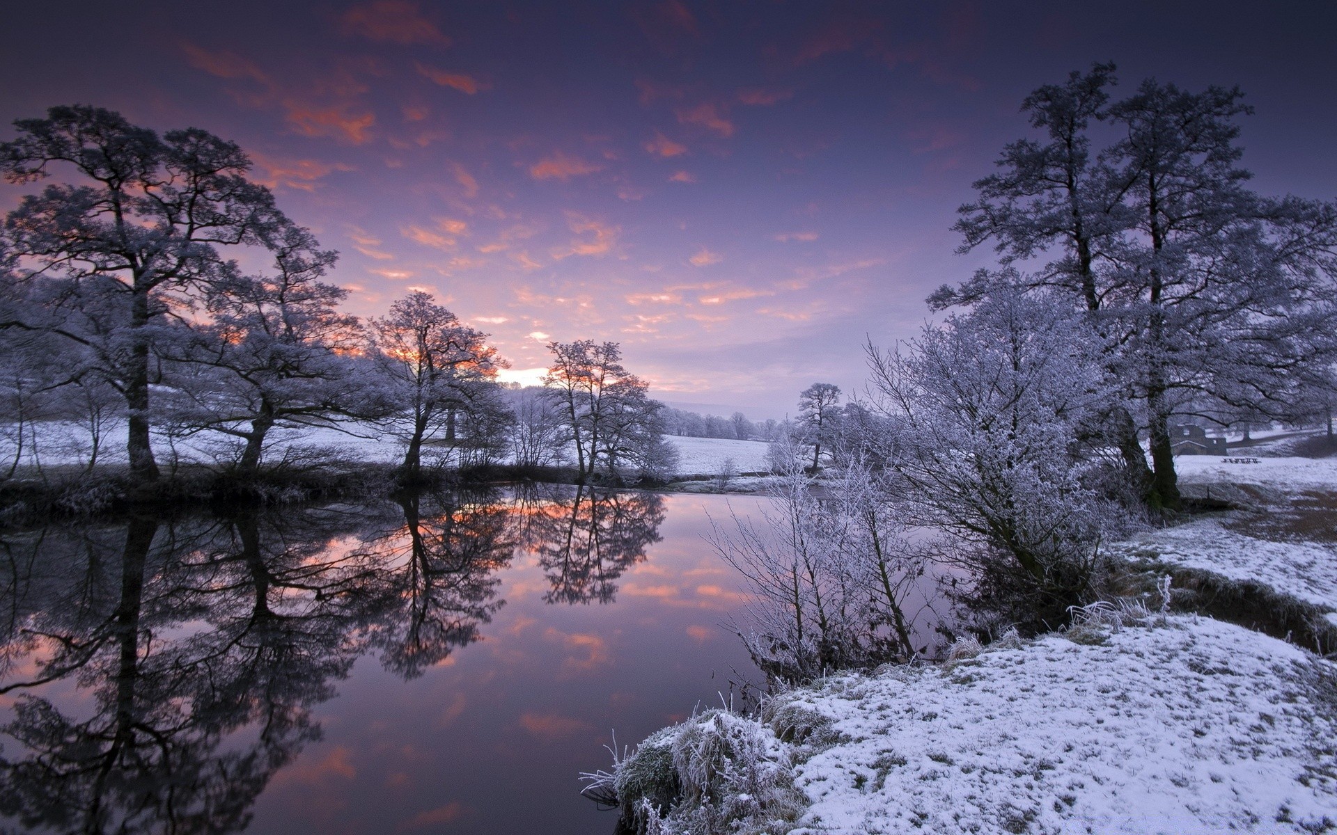 rivers ponds and streams snow winter landscape tree nature dawn cold wood frost reflection season lake water sky ice frozen scenic sunset outdoors