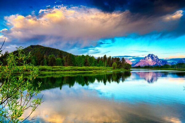 Hermoso paisaje de primavera