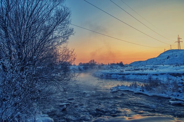 Winterlandschaft in Russland