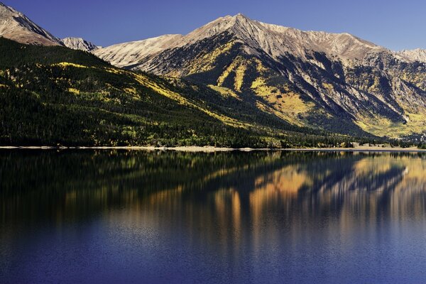 Zhiaopisnoe lake in the mountains