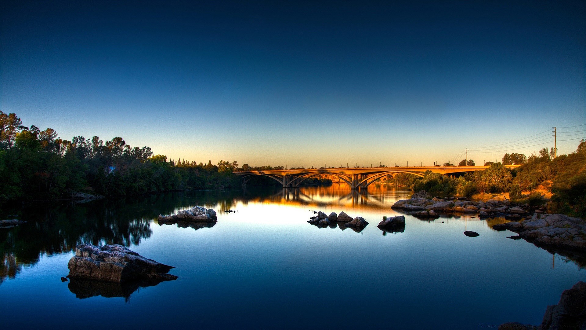 rivers ponds and streams water dawn sunset outdoors reflection evening dusk sky nature landscape lake travel moon winter river