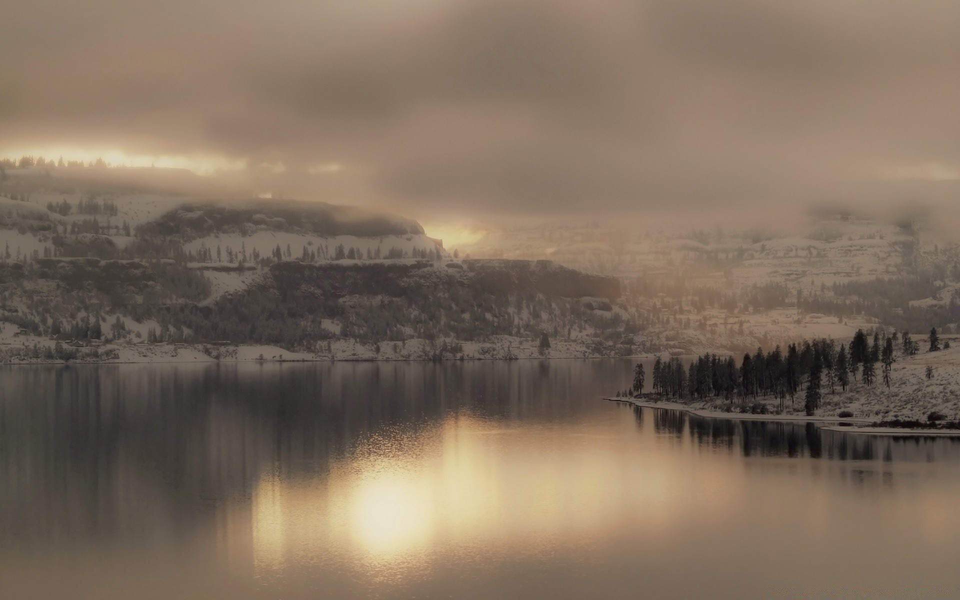 rivières étangs et ruisseaux étangs et ruisseaux eau réflexion coucher de soleil aube lac brouillard paysage nature rivière brouillard ciel soir à l extérieur neige hiver arbre soleil crépuscule