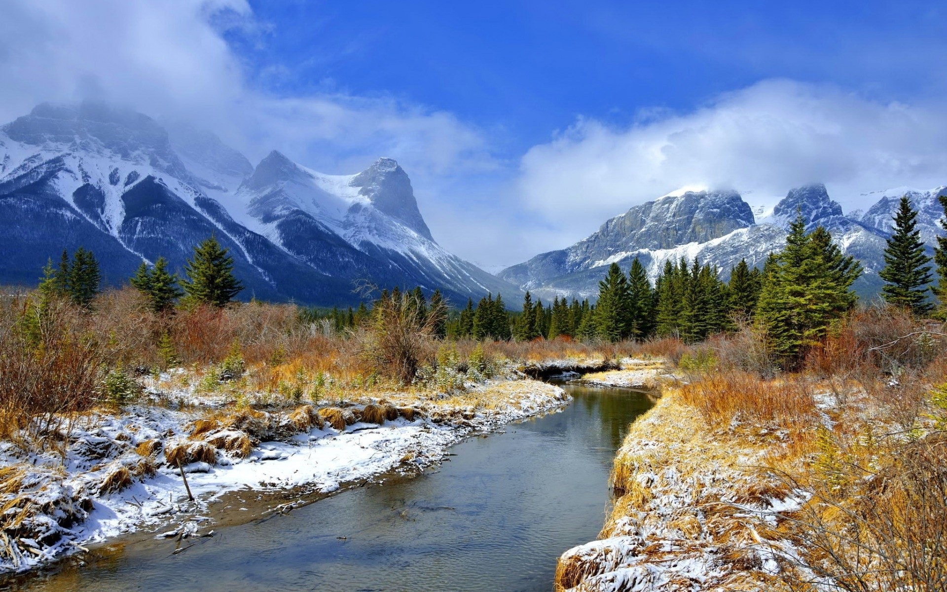 flüsse teiche und bäche teiche und bäche wasser berge natur landschaft schnee reisen im freien see holz landschaftlich himmel fluss wild herbst baum tageslicht