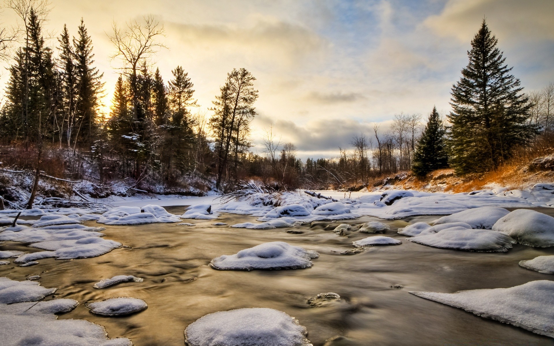 rivers ponds and streams snow winter landscape nature cold ice frost water frozen tree scenic season lake outdoors wood park dawn river beautiful