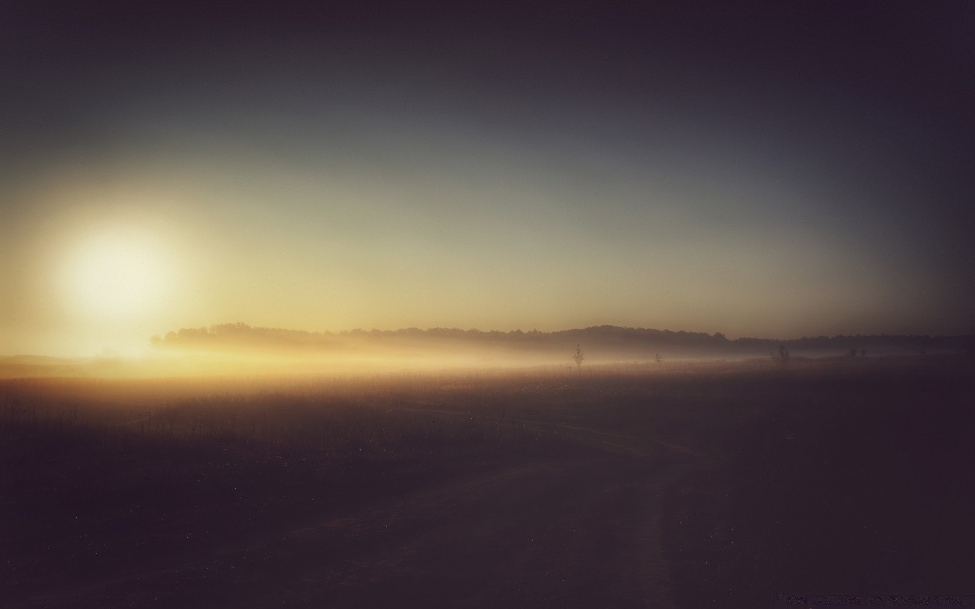 the sky sunset sun landscape evening sky dawn fog dusk moon light beach nature backlit fair weather art