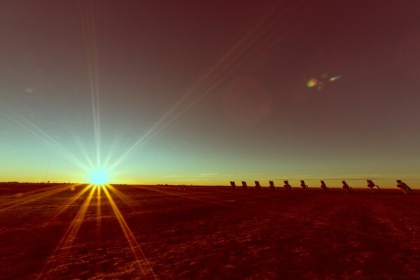 Le coucher du soleil, les derniers rayons du jour