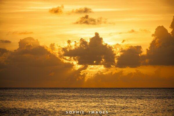 By the water, the order of the sun in the sky